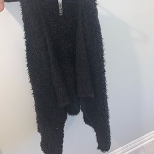 Black Fuzzy Vest